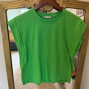 Zara Bright Green Short Sleeve Tee
